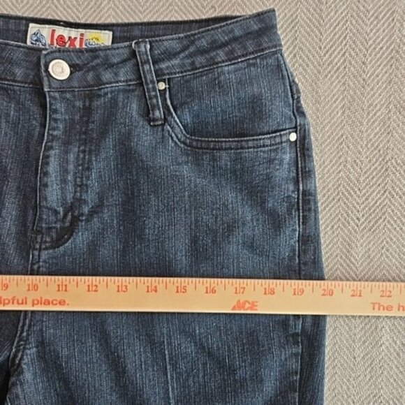 Lexi Jeans Women's Size 14 Dark Blue Boot Cut White Bling Embroidered Pocket - Picture 14 of 16